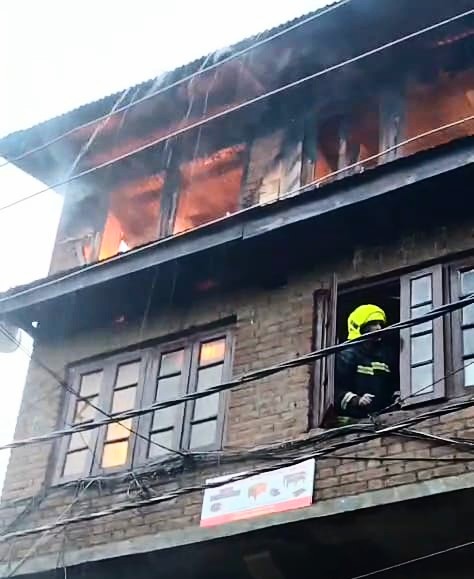 Fire at Kalashpora Srinagar Guts One Residential House