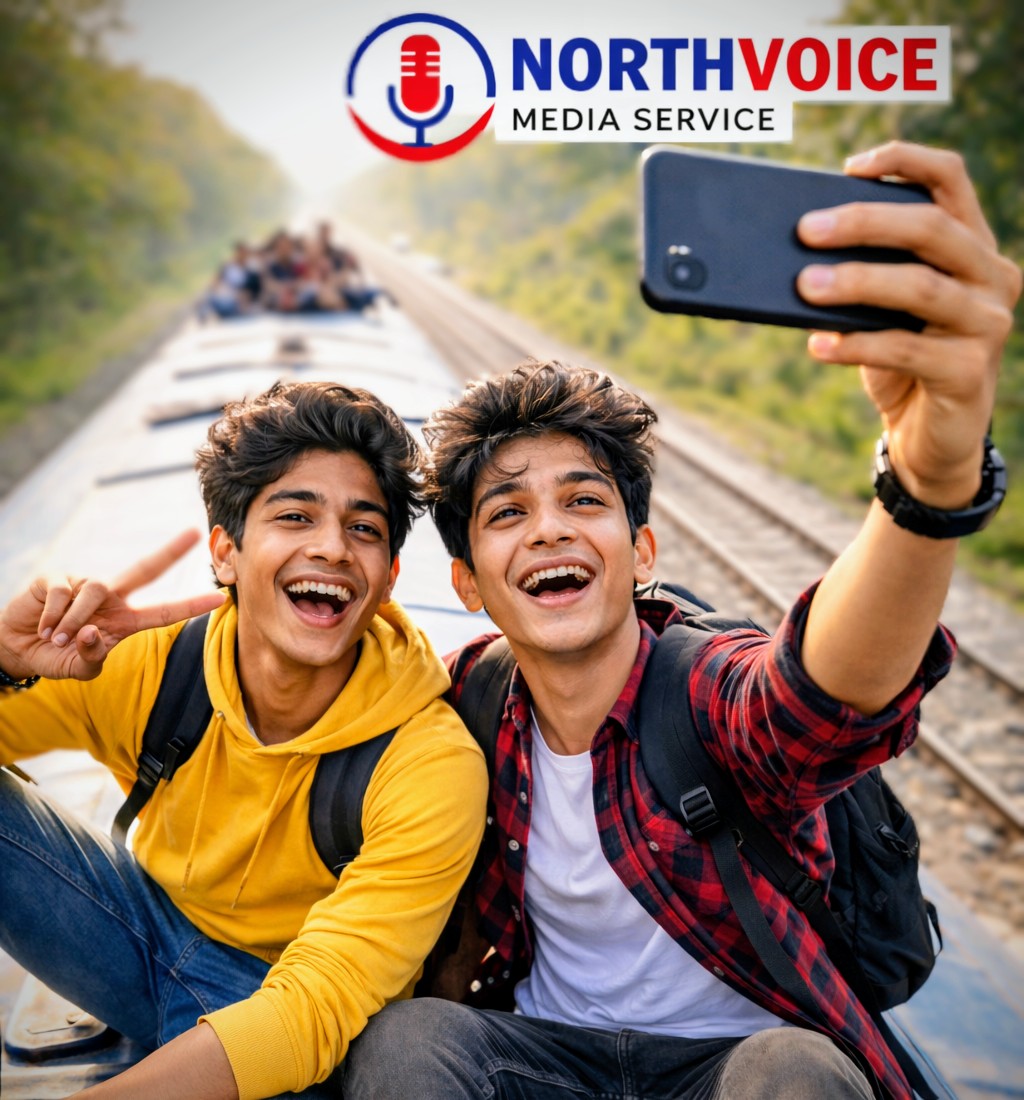 Two Youths Electrocuted While Taking Selfie from Train Top in…….