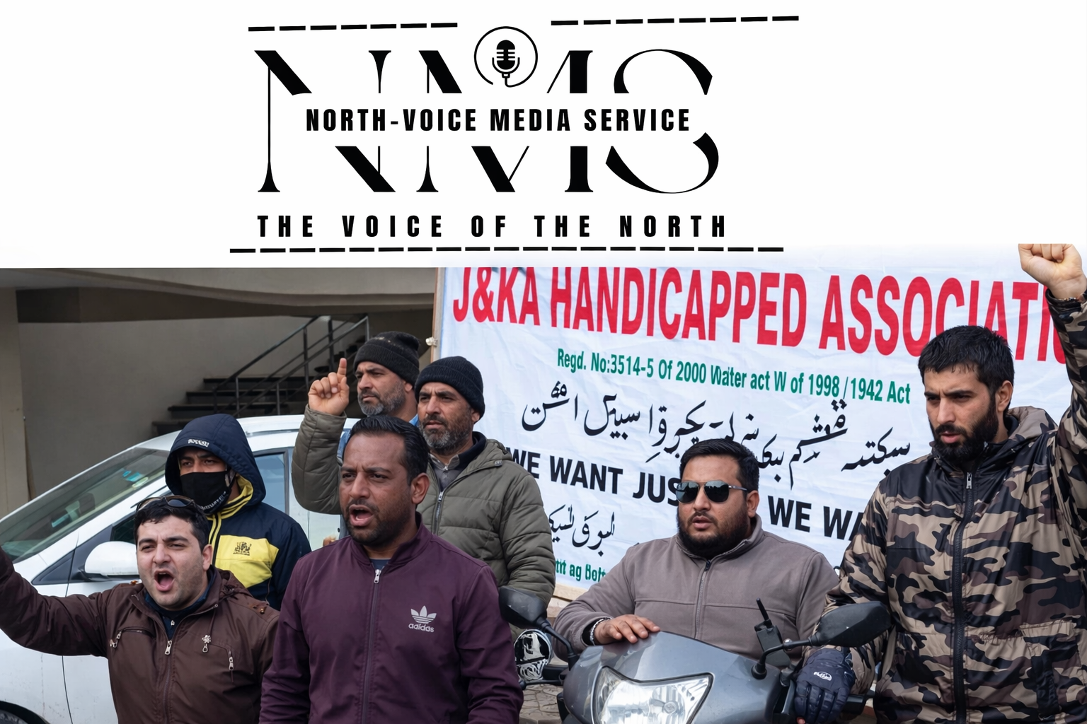 Handicapped Association Protests at Press Enclave, Demands Implementation of Disability Act