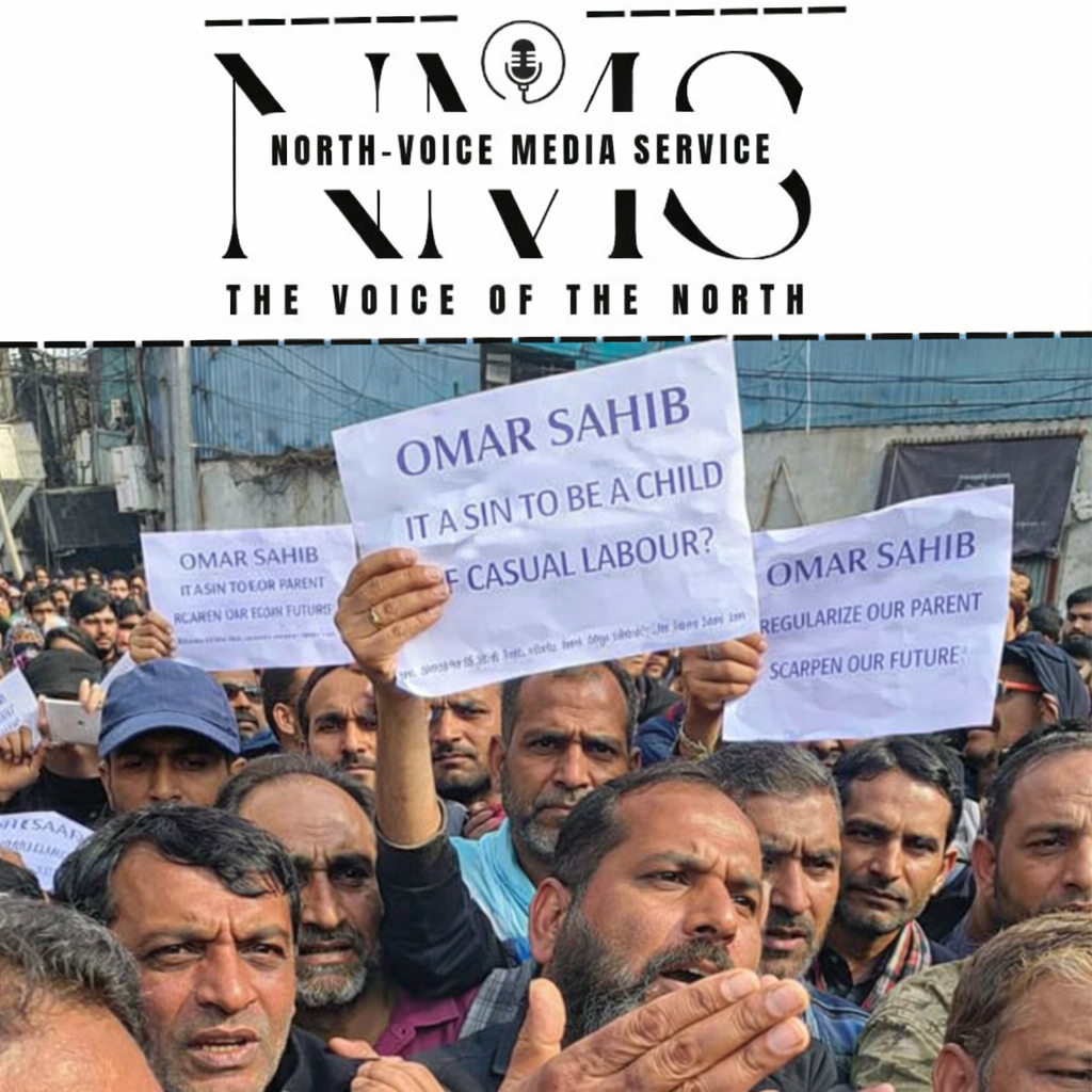 Daily Wagers Stopped Near Radio Kashmir During March Towards NC Headquarters