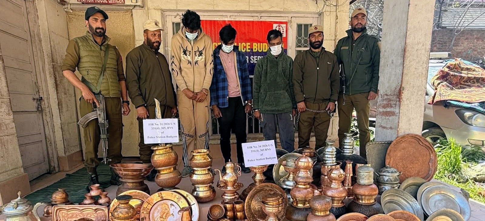 Police Solve Three Theft Cases, Arrest Accused, Recover Property Worth ₹6 Lakh