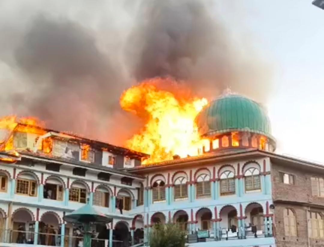 Seminary, Mosque Gutted in Fire in Srinagar